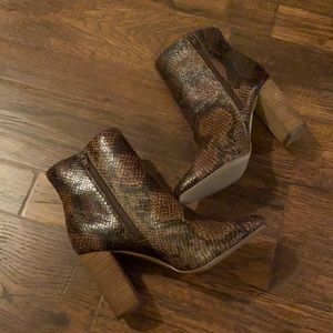 Zigi Soho Faux Snakeskin Ankle Boot